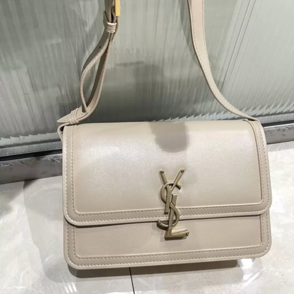 YSL SOLFERINO SATCHEL CROSSBODY BAG - IVORY NATUREL
